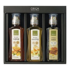 ORGA WHOLE FOODS 蜂蜜禮盒 3款入 1號 野生花蜜+洋槐蜜+栗花蜜, 1.5kg, 1組