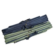 Clean On 帆布三層拉鍊釣竿袋, 卡其色 + 黑色