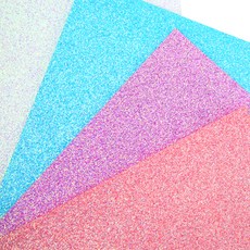 閃光毛氈紙糖果顏色套組 4 件無膠, 白色, 粉色, 淺紫色, 天空