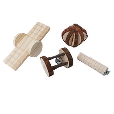 JU&寵物遊樂場 4件組, 木頭, 1套