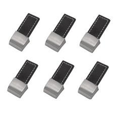 Pop MINDS簡約時尚皮革家具把手 單孔 6入, 黑色的