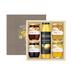bokumjari 特等禮盒 18號 草莓果醬+蘋果果醬+桔梗茶+陳釀柚子茶+柚子茶, 1.33kg, 1組