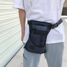 Clean On 雙扣尼龍多功能腰包, 海軍蓝