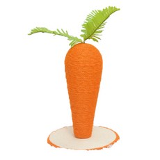 Clean On 貓用胡蘿蔔造型貓抓柱 小型, 混合顏色, 1個