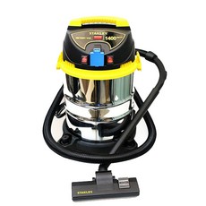 史丹利乾濕兩用商用吸塵器容量20L, 銀+黑+黃, 95-946