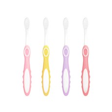 Doctor's Cotton Candy 細毛嬰兒牙刷 Step 2 12p, Yellow+Red+Violet+Pink, 1組, 12件