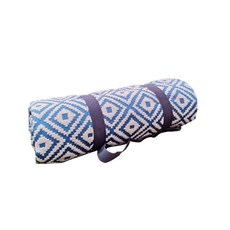 Momo 露營北歐風格便攜式防水野餐墊, 藍色