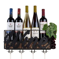 Suerte紅酒架, 黑色的, 1個