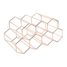 Lerati不鏽鋼6角酒架 7格, 玫瑰金, 1個
