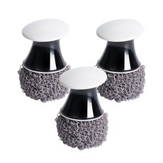 오제 모던 심플한 고급 주방 싱크대 손잡이 수세미 화이트, 3개, 1개입