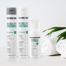 BOSLEY 亮澤頭髮護理組 洗髮精+護髮素+護理精華 3入, 1套