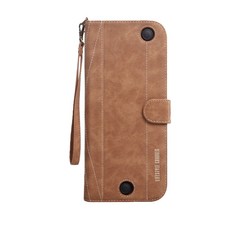 Chronic401 Nintendo Switch用高級皮革保護套 棕色, C-6435, 1個