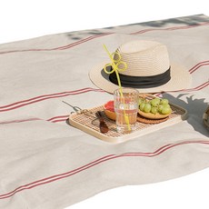 juho DECO 線飾野餐墊+收納袋, 紅色的