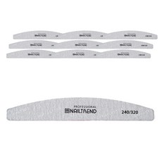 Nail Trend專業斑馬銼刀 半圓形 240/320, 單色, 10個