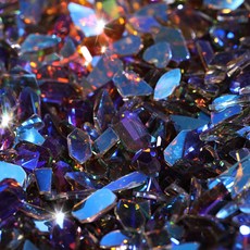 Alida 玻璃冰塊美甲光束寶石飾品綜合100p組, 紫色, 1個