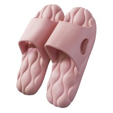 Market A 波紋壓紋防水浴室拖鞋, 粉紅色, 1個