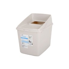 Clean On貓咪大型敞開式沙塵防護廁所, 米色