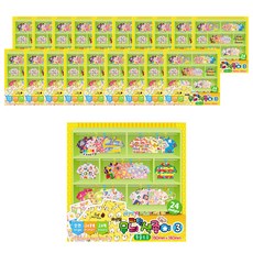 動物圖案單面5彩色紙 3號 24入, 20個, 24 種顏色