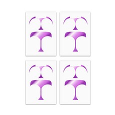 구스페리 갤럭시 버즈2 먼지 제거 철가루 방지 스티커 4개, 에어팟3세대, 퍼플