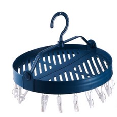 Nice Kim 可折疊圓形曬衣架, 1個, 藍色