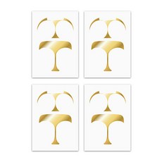 구스페리 갤럭시 버즈2 먼지 제거 철가루 방지 스티커 4개, 에어팟3세대, 골드