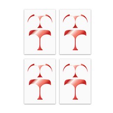 구스페리 갤럭시 버즈2 먼지 제거 철가루 방지 스티커 4개, 에어팟3세대, 레드