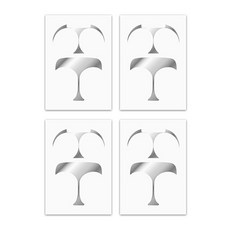 구스페리 갤럭시 버즈2 먼지 제거 철가루 방지 스티커 4개, 에어팟3세대, 실버