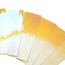 Nail Trend 設計款冰塊美甲貼 6款組合, 黃色, 1個