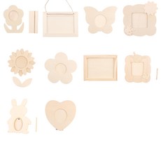 Uniart 木質相框 10款組, 淺褐色的, 1套