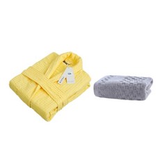 頂級浴袍 L + 洗臉毛巾套組 YP63, 類型1, 1套