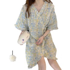 高級浴袍 M + 沐浴球套組 YP55, 白色(沐浴球), 1套