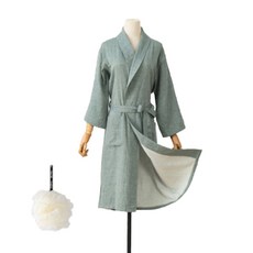 高級浴袍 M + 沐浴球套組 YP53, 款式4(浴袍), 白色(沐浴球), 1套