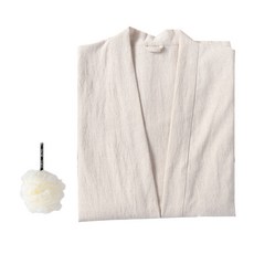 高級浴袍 XL + 沐浴球套組 YP54, 款式1(浴袍), 白色(沐浴球), 1套