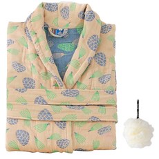 高級浴袍 XL + 沐浴球套組 YP66, 1套, 1型（浴袍），白色（淋浴球）