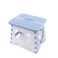 플라스틱 라탄 접이식 스툴 201, 블루