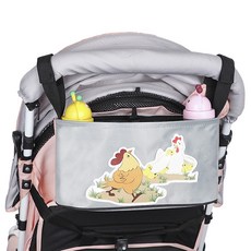 印花防水嬰兒推車收納袋, 小雞款, 1入