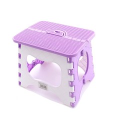 플라스틱 라탄 접이식 스툴 202, 퍼플