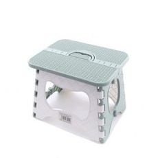 플라스틱 라탄 접이식 스툴 201, 그린