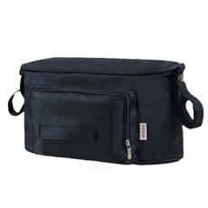 印花嬰兒推車收納袋, 黑色, 1入