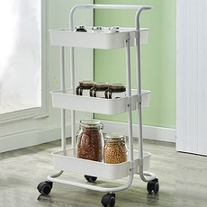 마음이음마켓 파스텔 핸드 트롤리 손잡이, 화이트, 3단