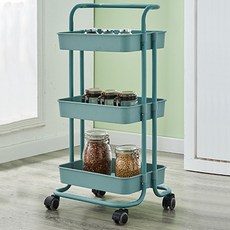 마음이음마켓 파스텔 핸드 트롤리 손잡이, 그린, 3단