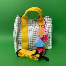 格紋鑰匙圈環保袋