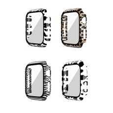 강화유리 케이스 보호 필름 42mm 4종 세트, 얼룩말텍스처, 표범, 블랙레오파드, 카우, 1개