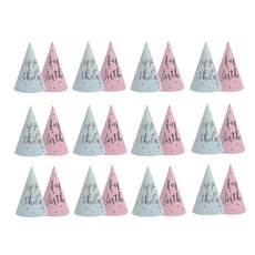 JOYPARTY 生日派對帽 Twinkle Mint 12p + 生日派對帽 Twinkle Pink 12p 套裝, 混色, 1套