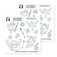 instant tattoo 嬌小康塔比勒, 混合色, 2個