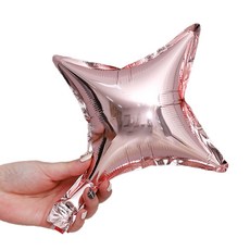 조이파티 은박 사각 별풍선 자동실링 26cm, 로즈골드, 50개