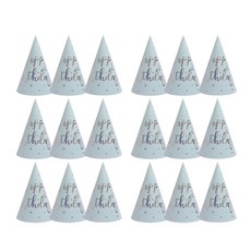 JOYPARTY 生日派對帽 6入, 閃亮薄荷, 3個