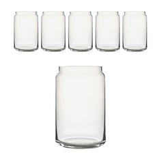 ssueim 啤酒罐造型玻璃杯 473ml, 單色, 6個