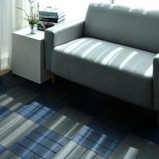 PVC材質多功能拼接地墊, 海軍藍, 3入