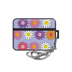 트라이코지 시즌12 에어팟프로 아머케이스, 플라워페이스패턴 라벤더, 1개